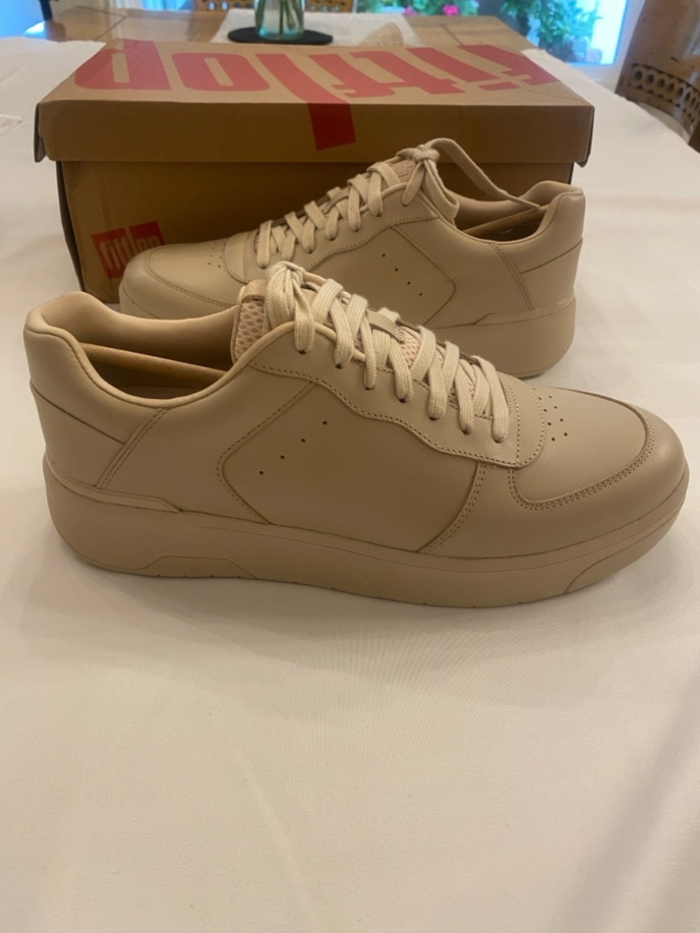 Fitflop Women’s Biege Tan Rally Evo Leather Sneaker New size 10 - Picture 10 of 10